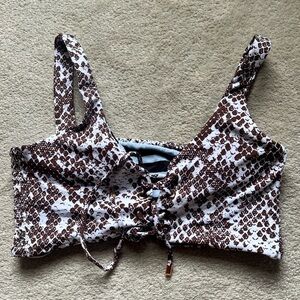 Maaji Women's Snake Print Reversible Bikini Top Size M